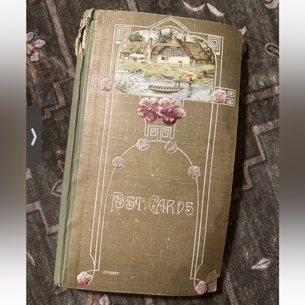 Antique Victorian Post Card Album
Made in Germany 50 Page Holds
Up To 150 Cards